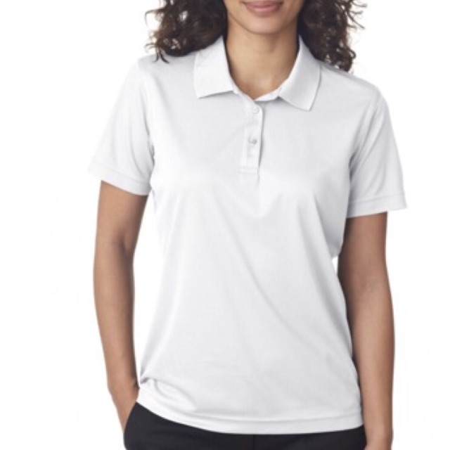 Plain white polo 2024 shirt for women