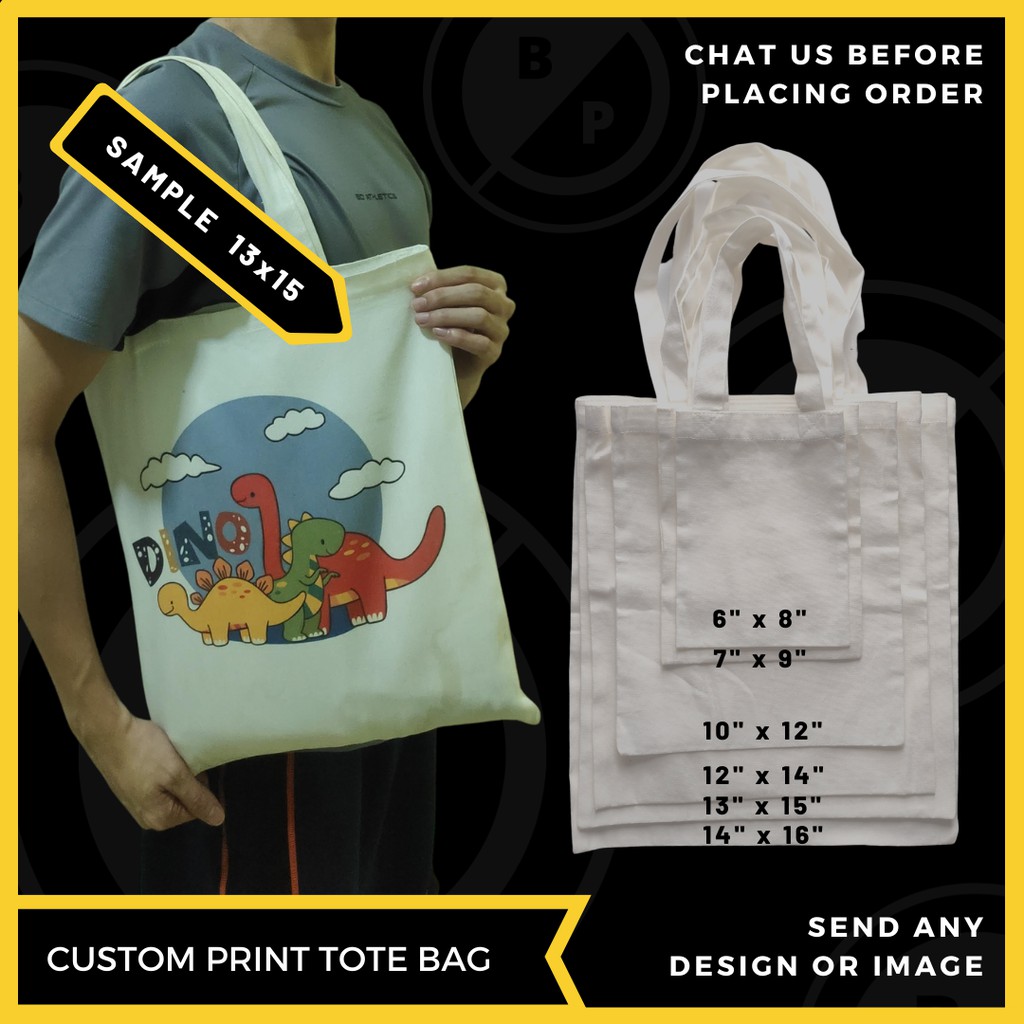 A4 tote bag discount size