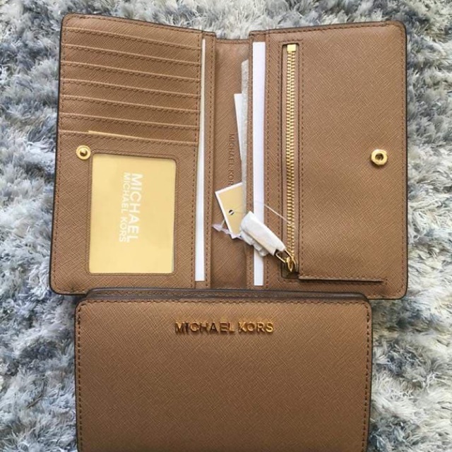 Michael kors jet 2025 set travel slim bifold