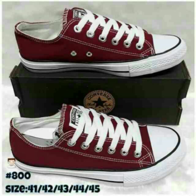 Maroon low hotsell top converse