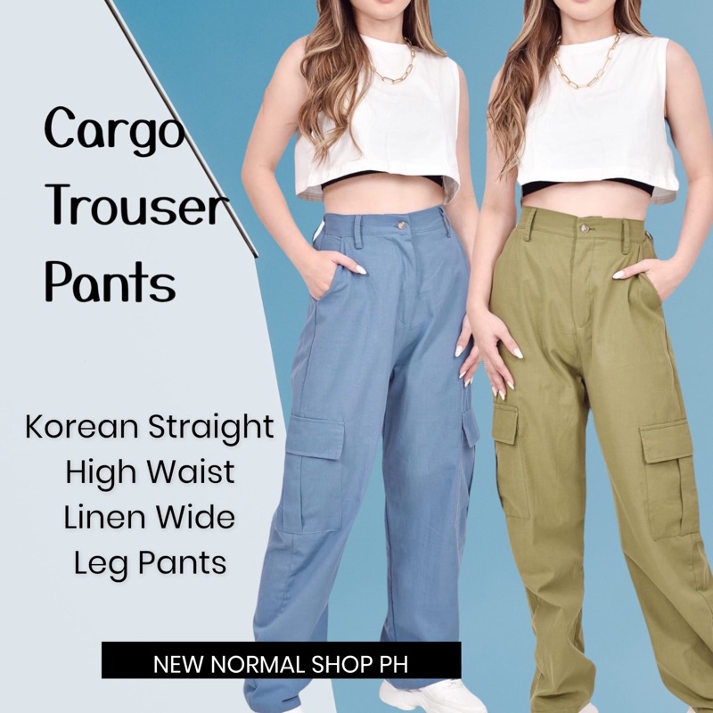 Korean LOOSE Fit High Waist Wide Leg Pants