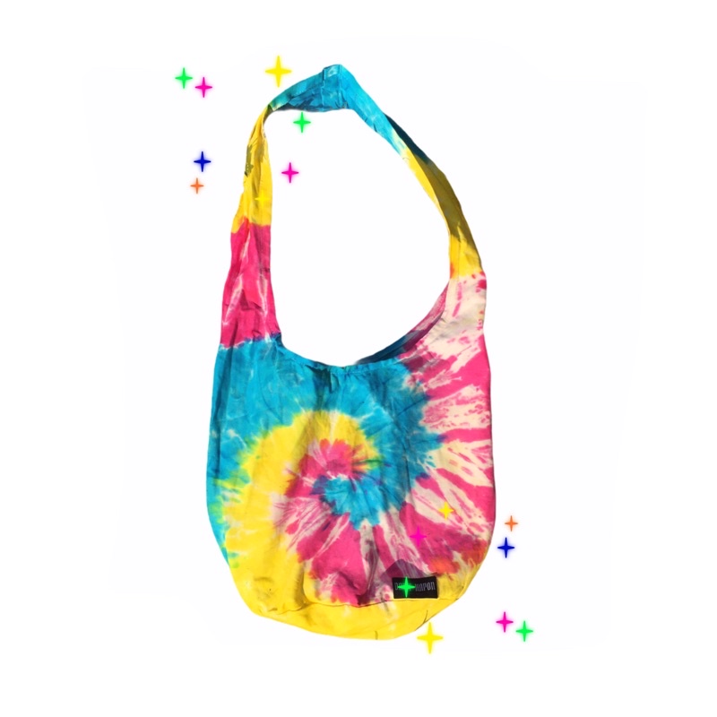 Tie dye shoulder discount bag