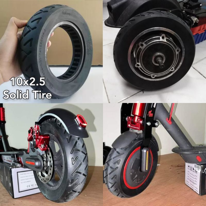  10X2.0 Inch Electric Scooter Solid Tire,Rubber Anti