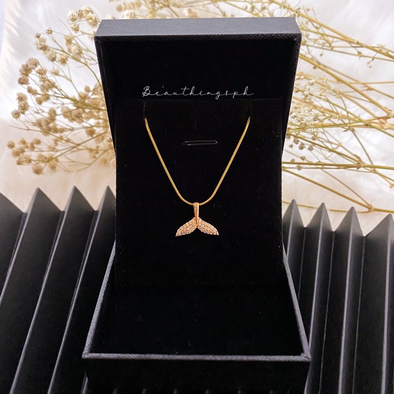 Little Mermaid Tail Necklace 18K Gold Jewelry with Free Box Tala Inspired