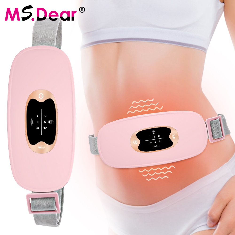 Abdominal Massage Belt, Abdominal Wax Belt Body Shaper, Electric Massage  Belt Menstrual Heating Pad Electric Heating Vibration Rechargeable  Menstrual