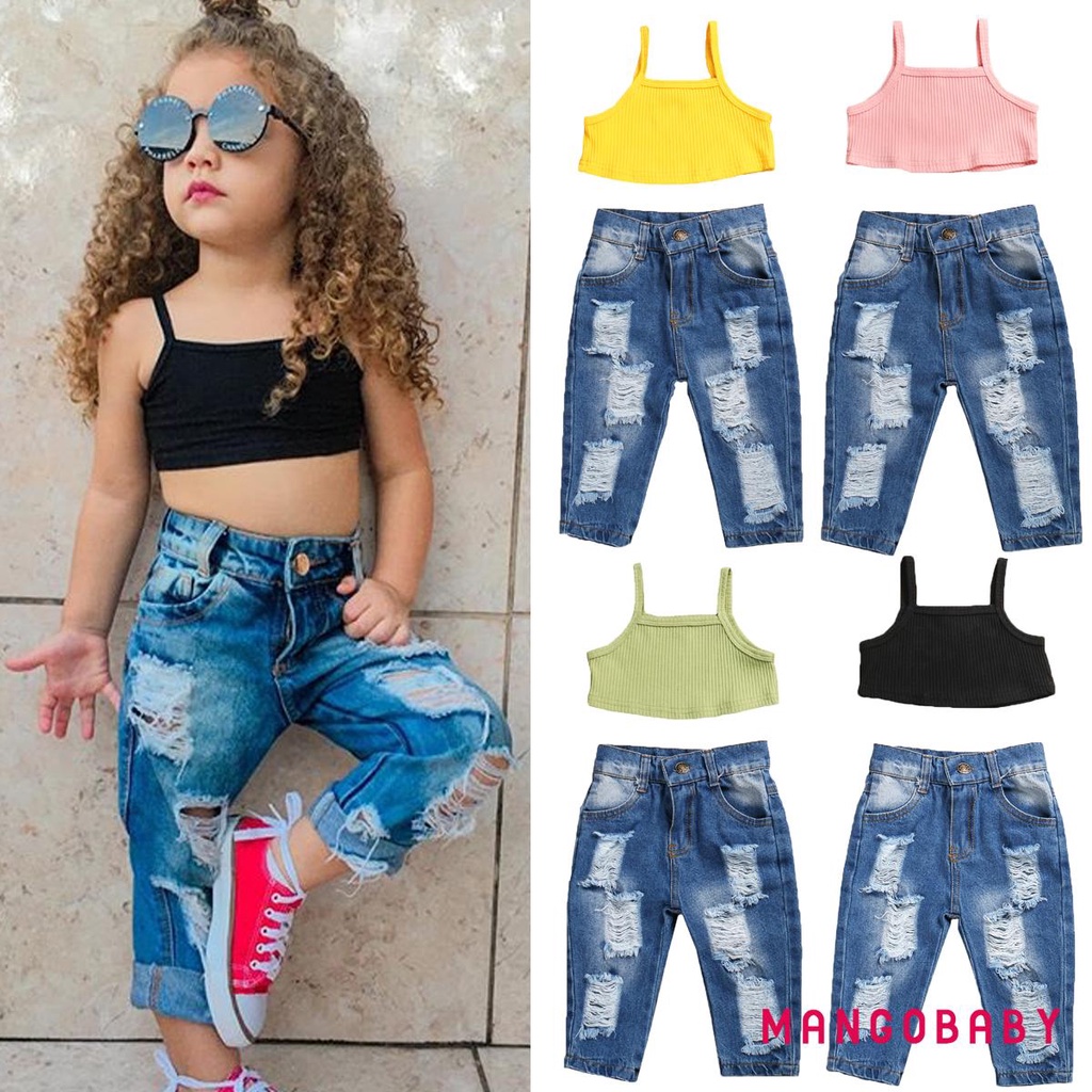 Ripped jeans hot sale girls kids