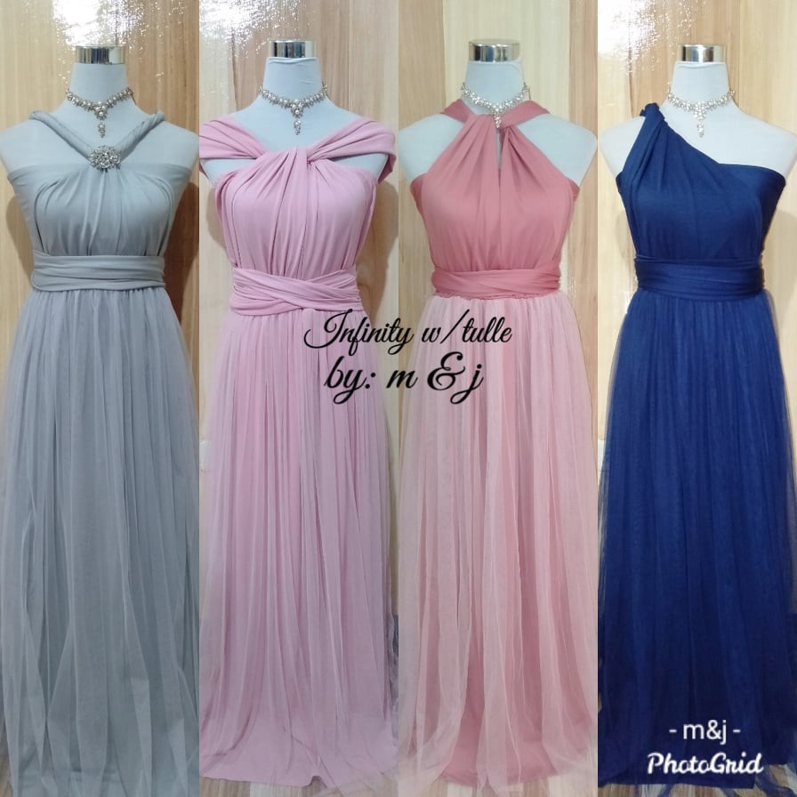 INFINITY DRESS PREMIUM QUALITY WITH TULLE | Shopee Philippines