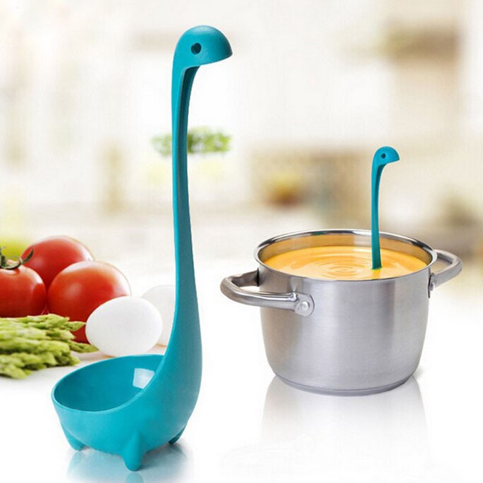 An Adorable Long Necked Dinosaur Soup Ladle That Stands Up on Its