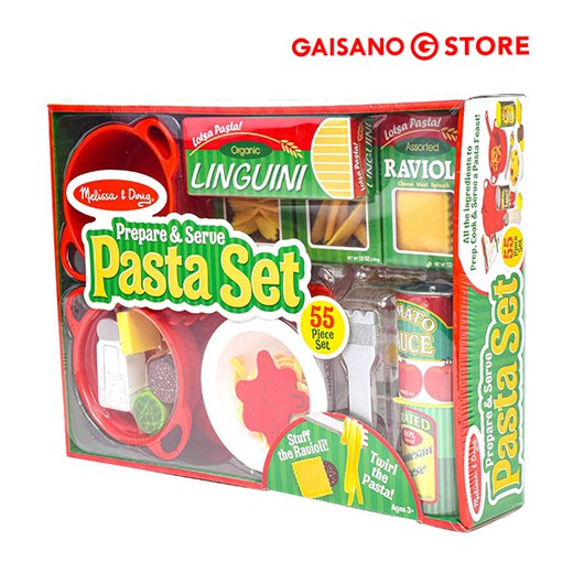 Melissa & Doug Pasta Set, Prepare & Serve, 55 Piece Set