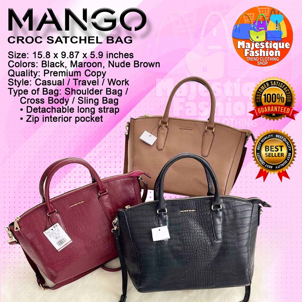 Mango cheap nude bag