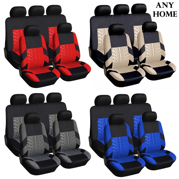 Car seat covers in red. Universal protective covers for 5 car