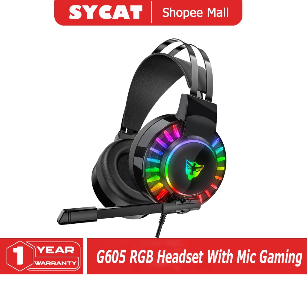 USB Headset With Mic Gaming Headset Gaming Headphone Mic RGB Headset Noise Canceling Headset wired