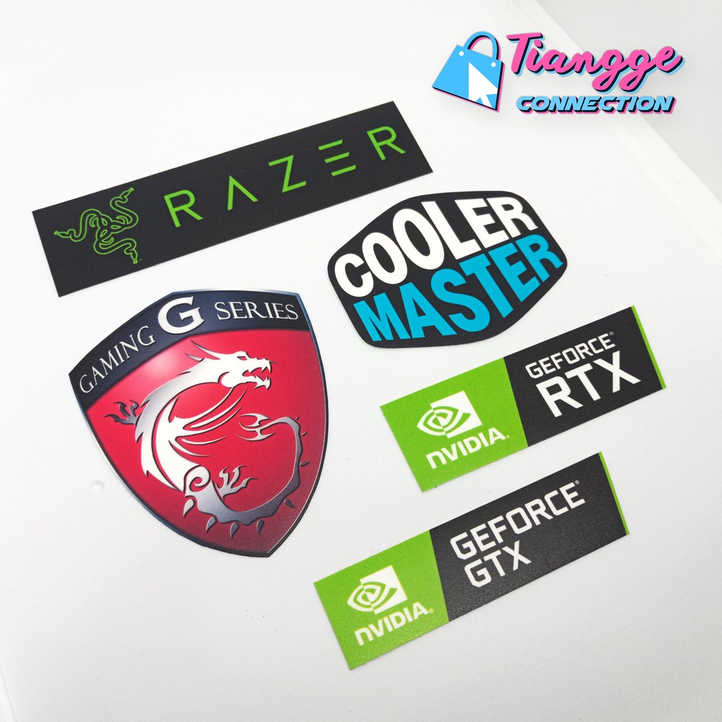 PC STICKER nvidia rtx geforce gtx msi razer cooler master g series (gamer  gaming vinyl)