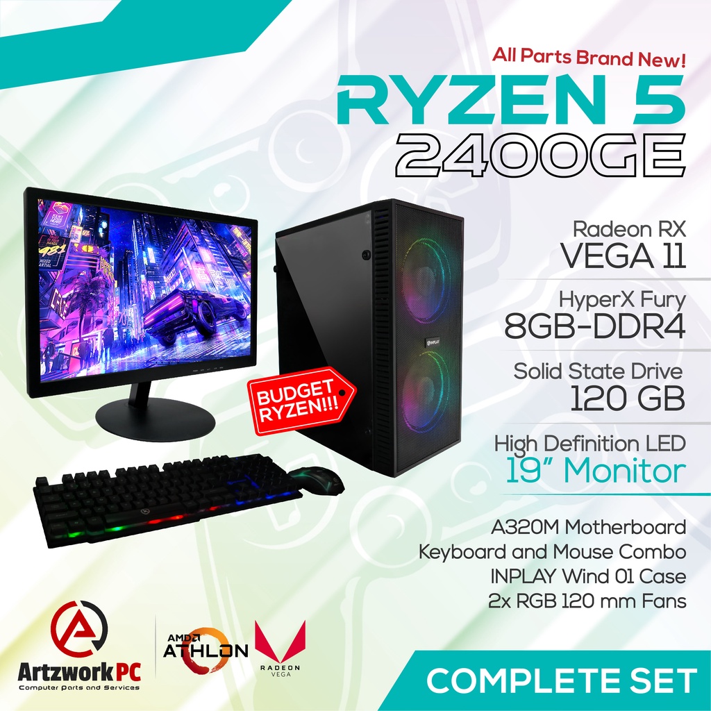 RYZEN 5 2400GE BUDGET SET 19 MONITOR Shopee Philippines