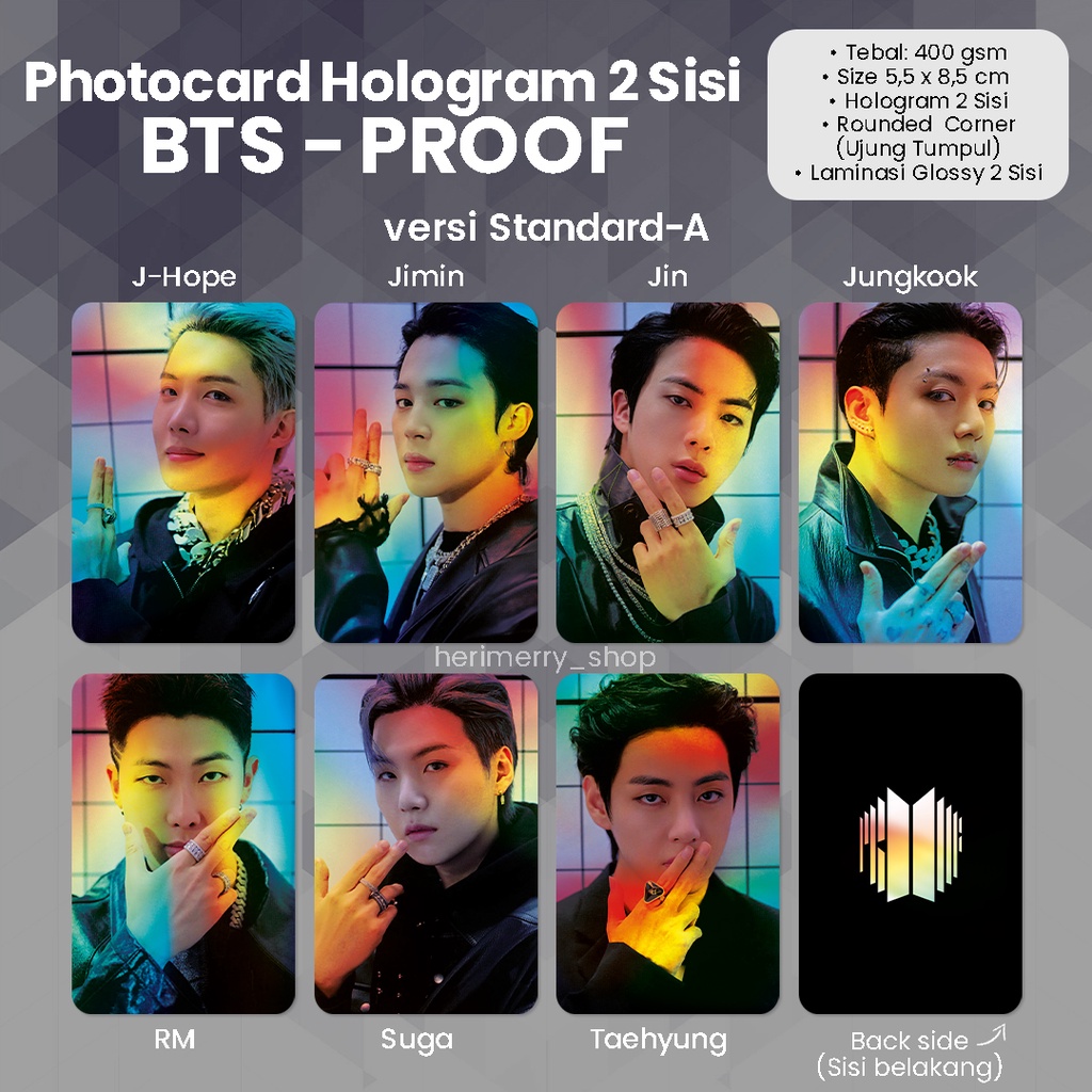 BTS Proof Photo Card