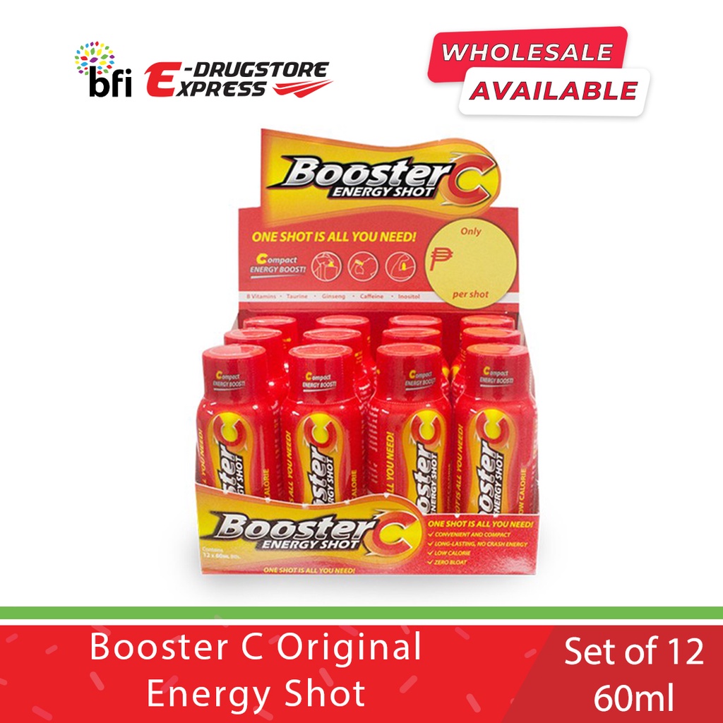 BFI E Drugstore Booster C Energy Shot Original 12 60mL Bottles