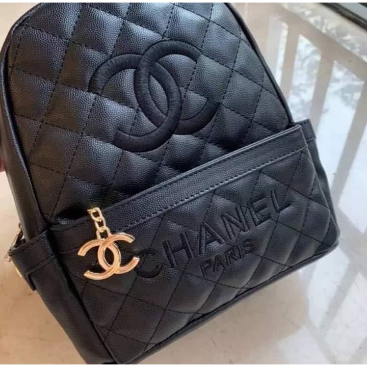 Chanel leather outlet backpack