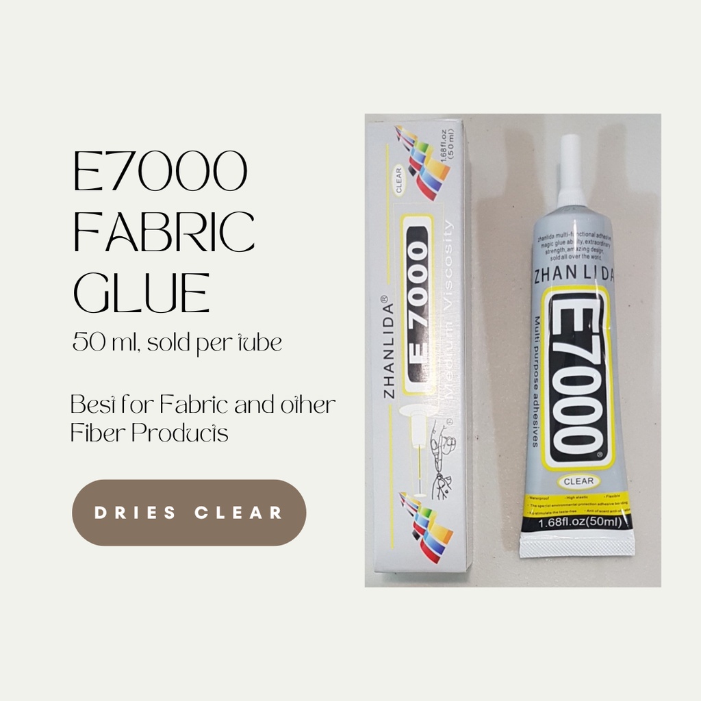 E7000 fabric glue / Multi purpose adhesive glue 50ml Clear