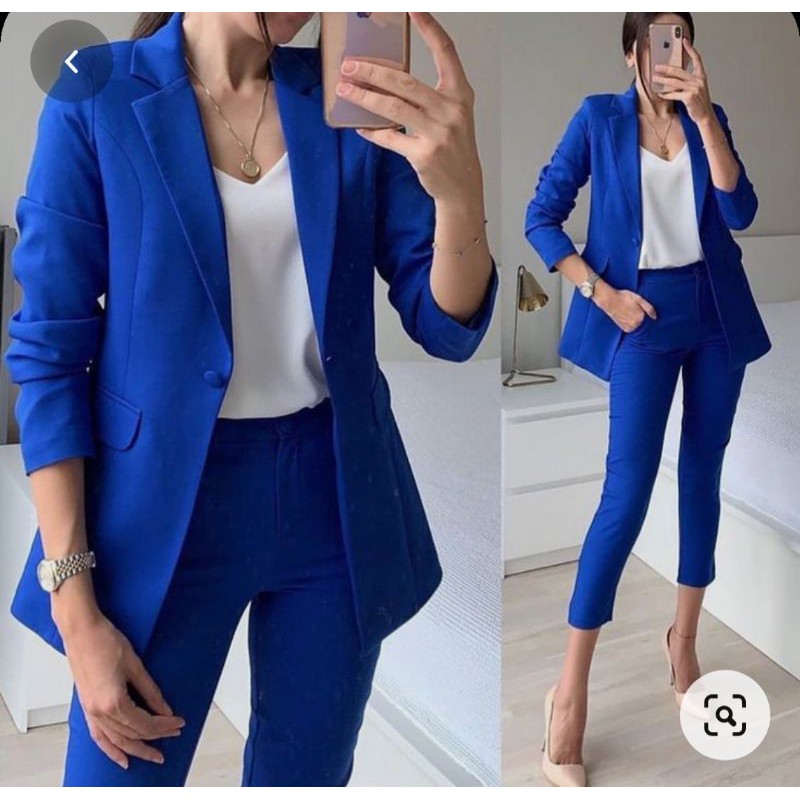 Women's blue blazer sale