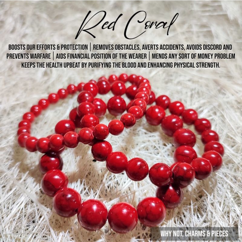 Coral stone deals bracelet