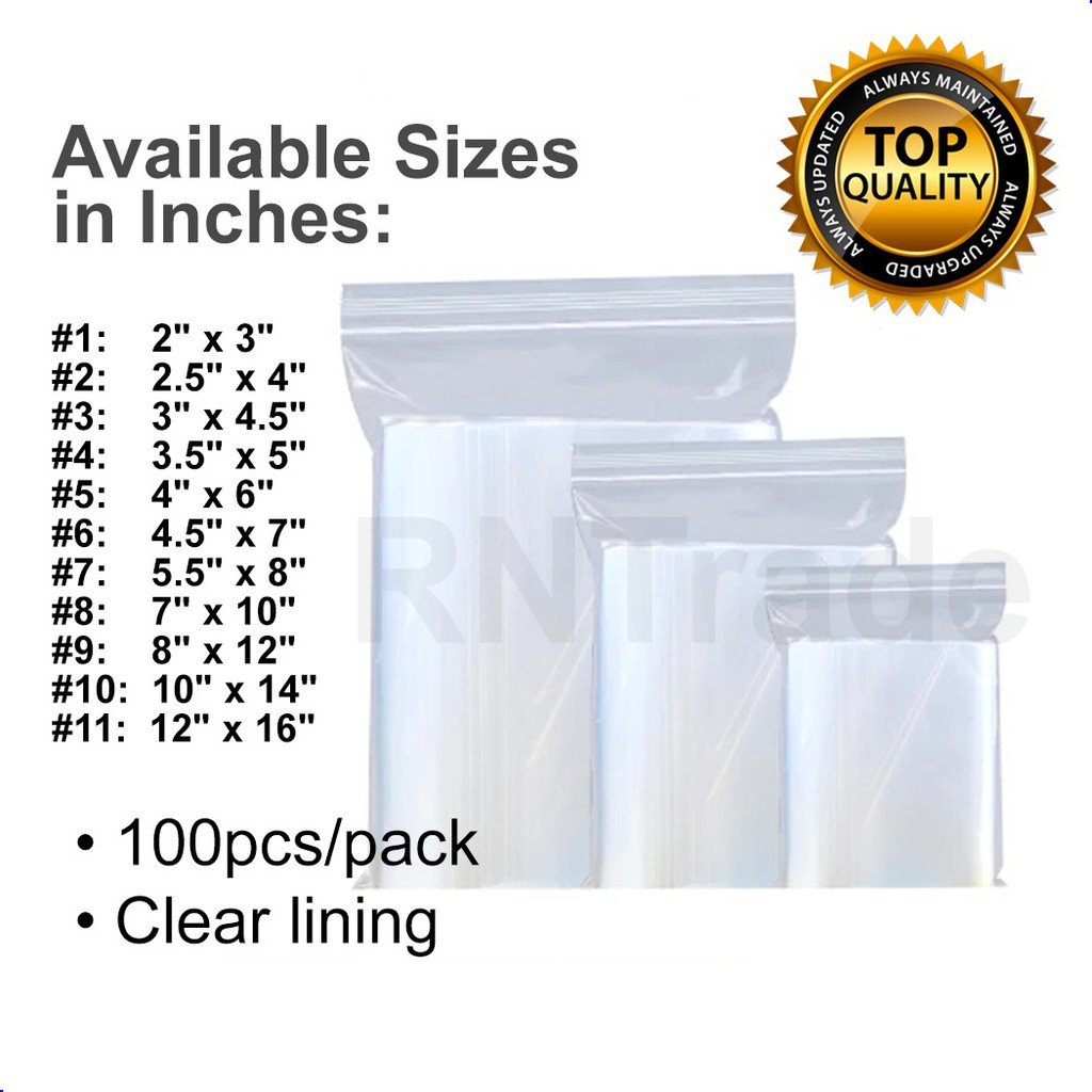 Small zip discount lock plastic bags