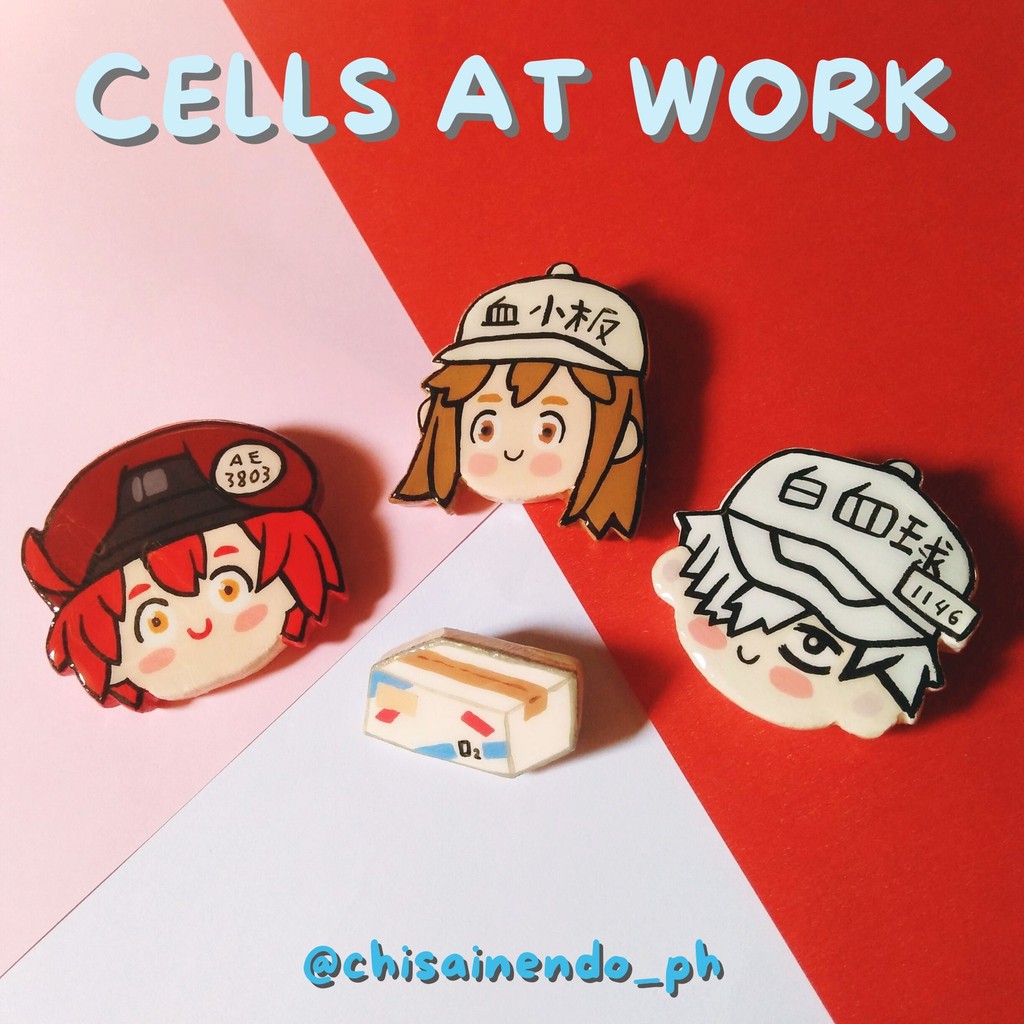 Red Blood Cell Hataraku Saibou - Cells At Work - Pin