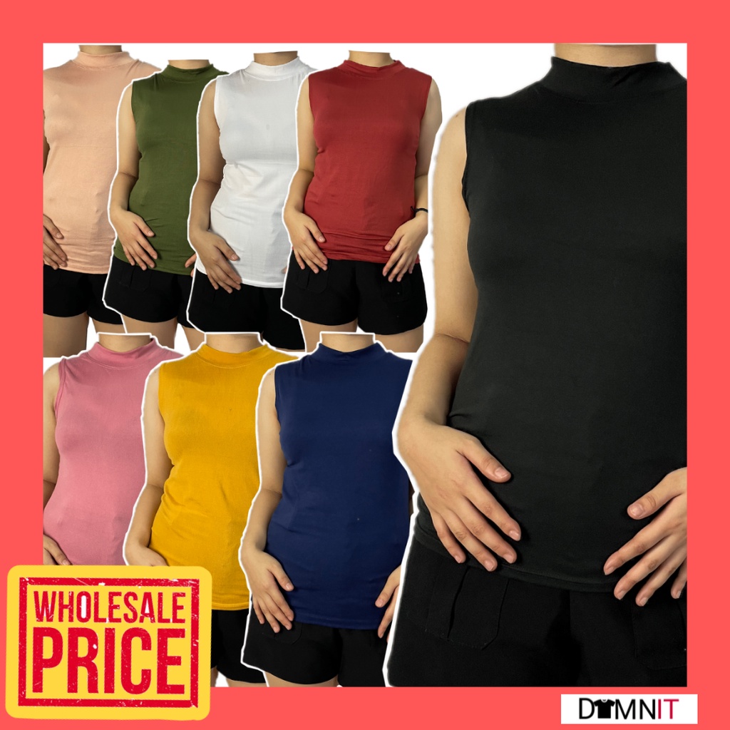 Basic Sleeveless Turtleneck Crop Top Wholesale Manufacturer