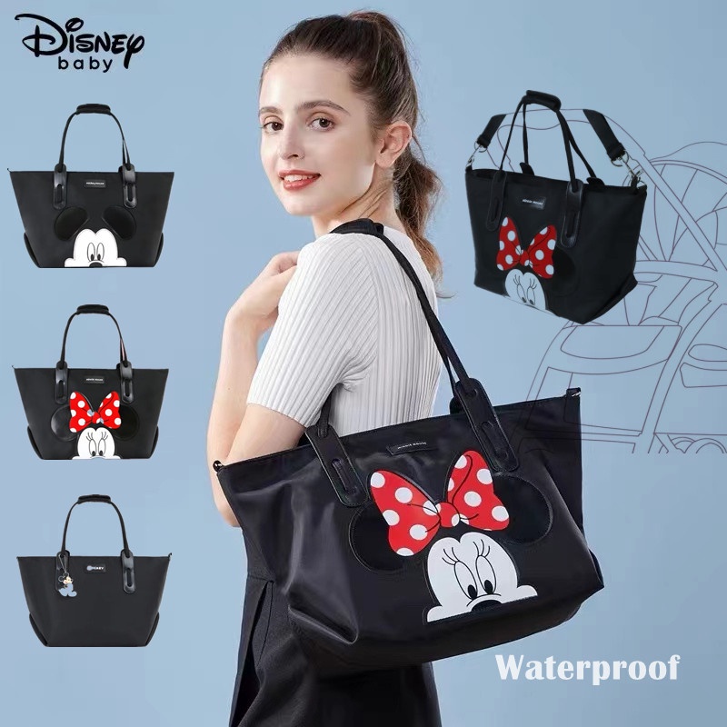 Disney Mickey Mouse Baby Diaper Tote Bag Maternity Mommy Bags Baby Stroller Bag With Hook Waterproof Multifunctional Storage Bag Shopee Philippines