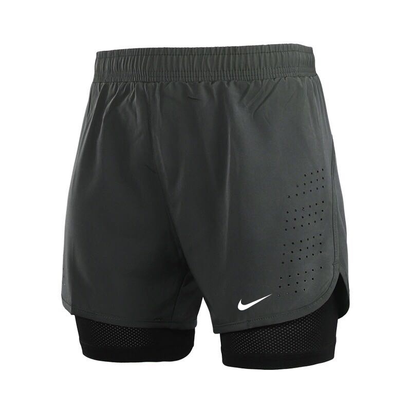 Men's 2 in 1 Running Shorts, Quick Dry Breathable Active Gym