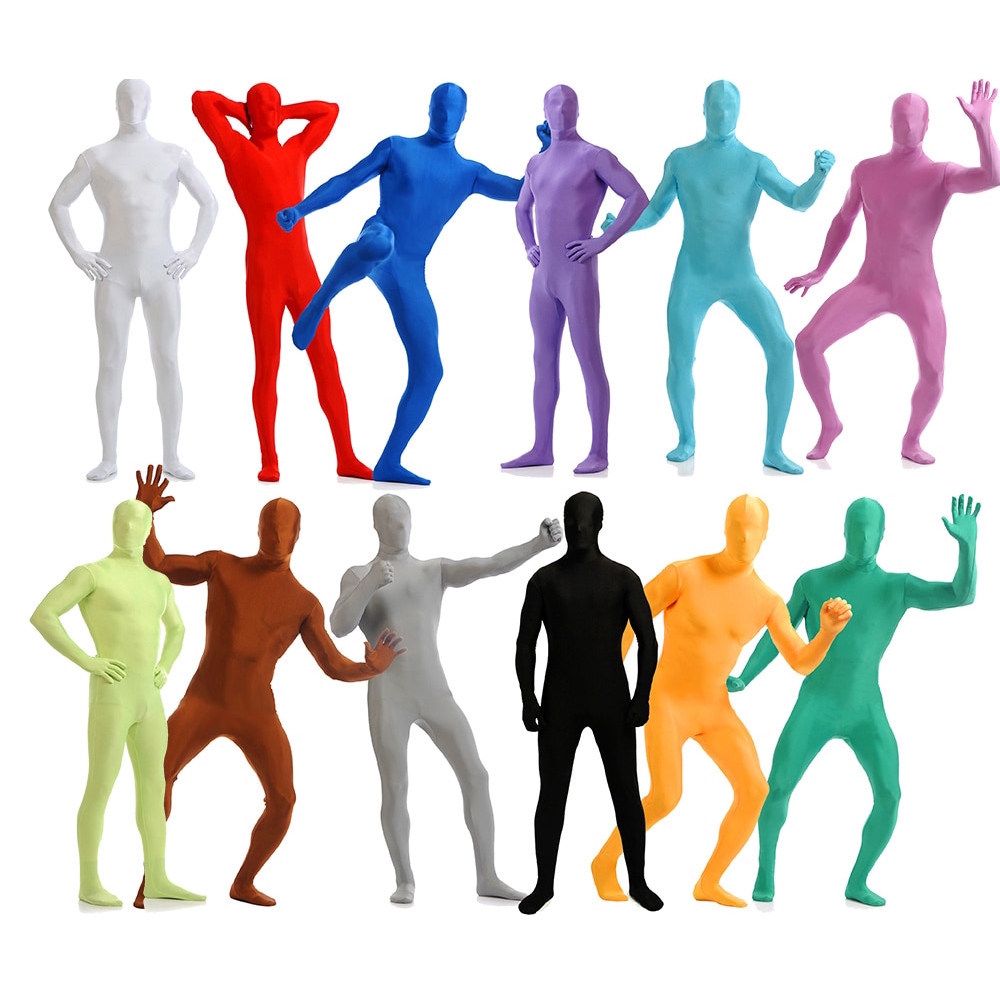 Skin Tight Full Body Zentai Suit Custome Cosplay Adult Lycra Spandex Second  Morph Suits Bodysuit Halloween Stage