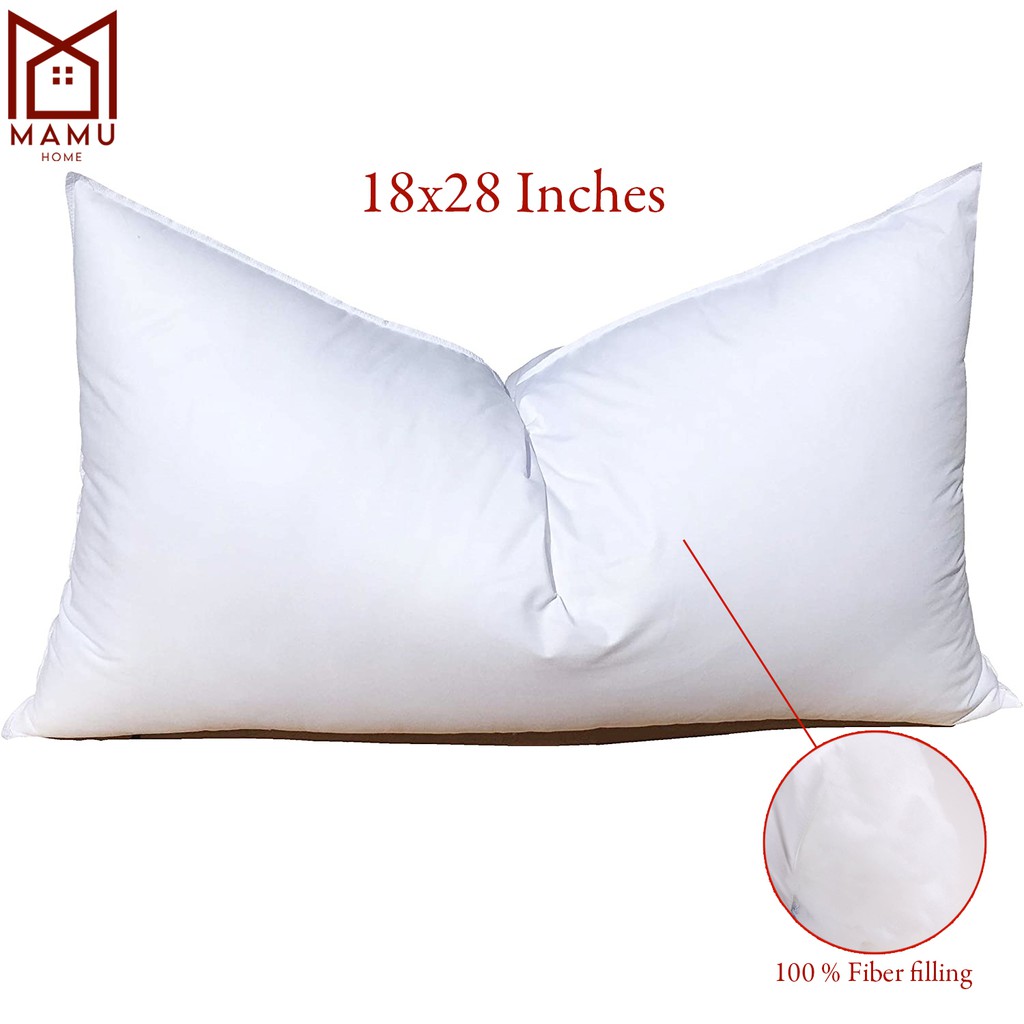 MAMU 18x28 Pillow Plain White Unan Pillows Pillow Shopee Philippines