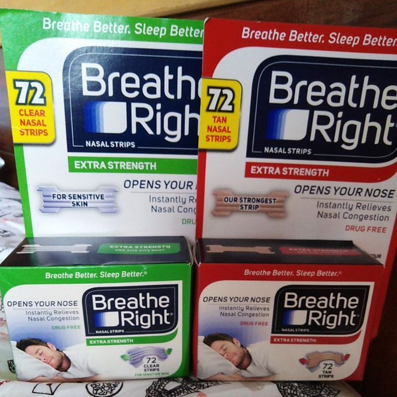 Breathe Right Nasal Strips, Extra Clear for Sensitive Skin, 72 Clear Strips