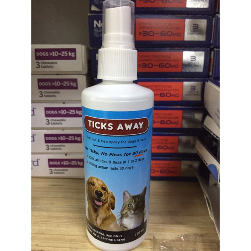 Spray for outlet ticks on dogs