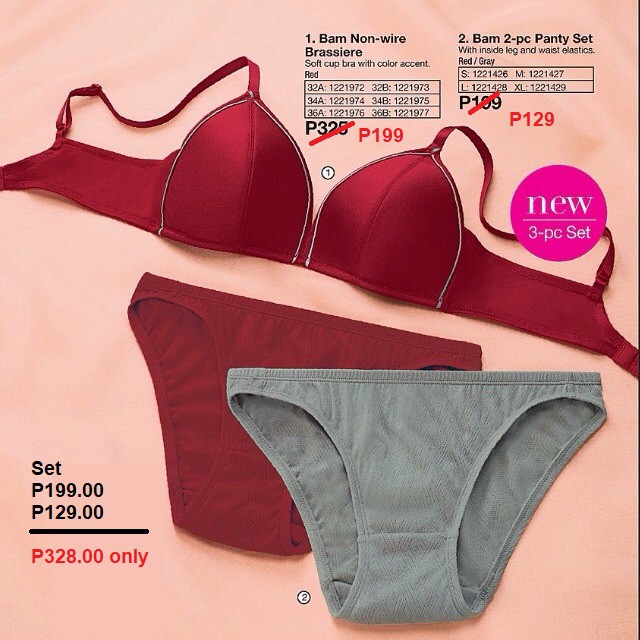 Bam Brassiere and Panty Set (AVON) 34A