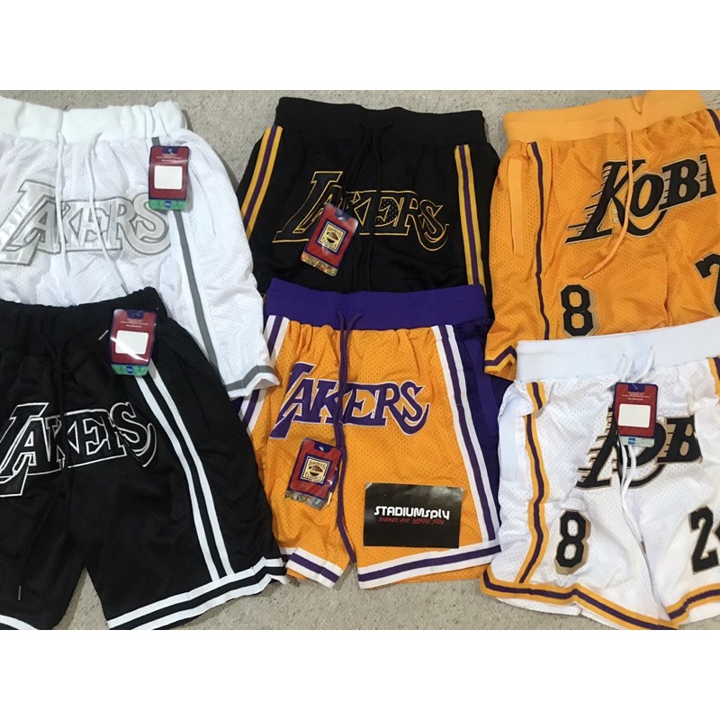 NBA LAKERS JUST DON JERSEY SHORTS TOP GRADE PREMIUM QUALITY OEM