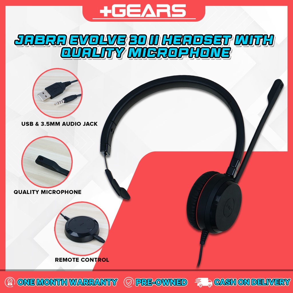 Jabra evolve discount 30 mono headset