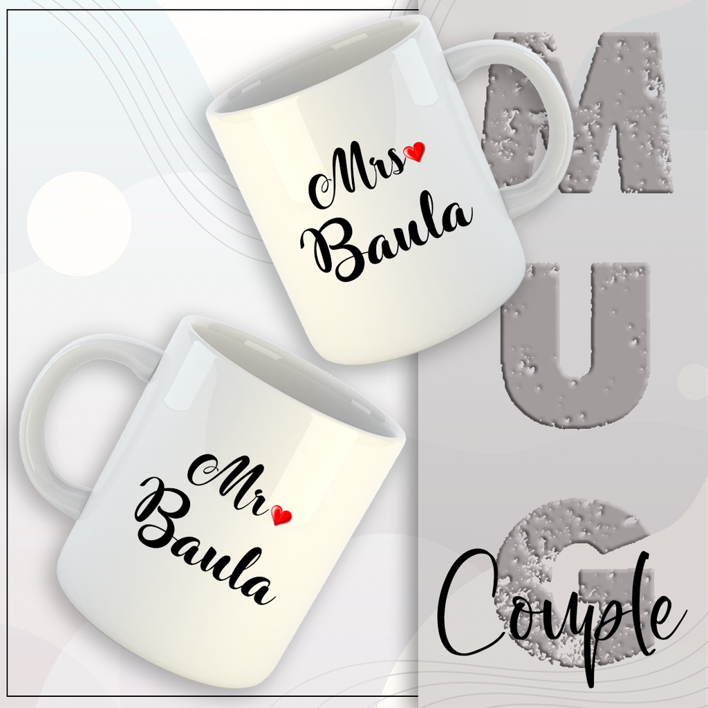 Personalized Couple Mug (wedding gifts ideas)