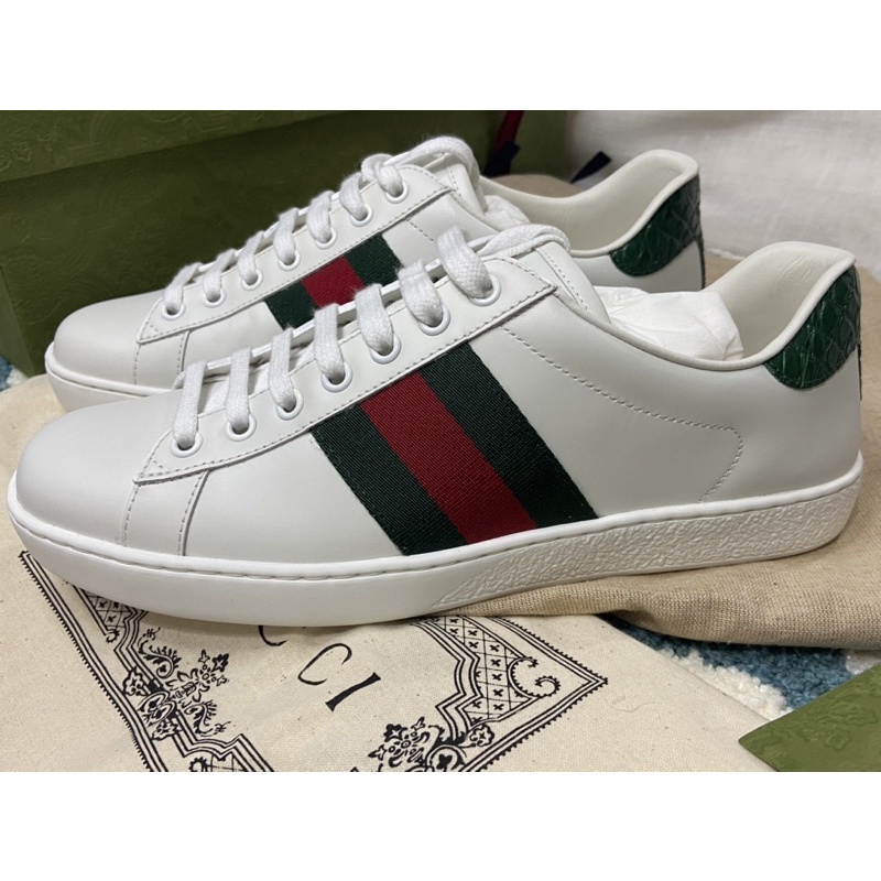 Gucci ace cheap leather shoes