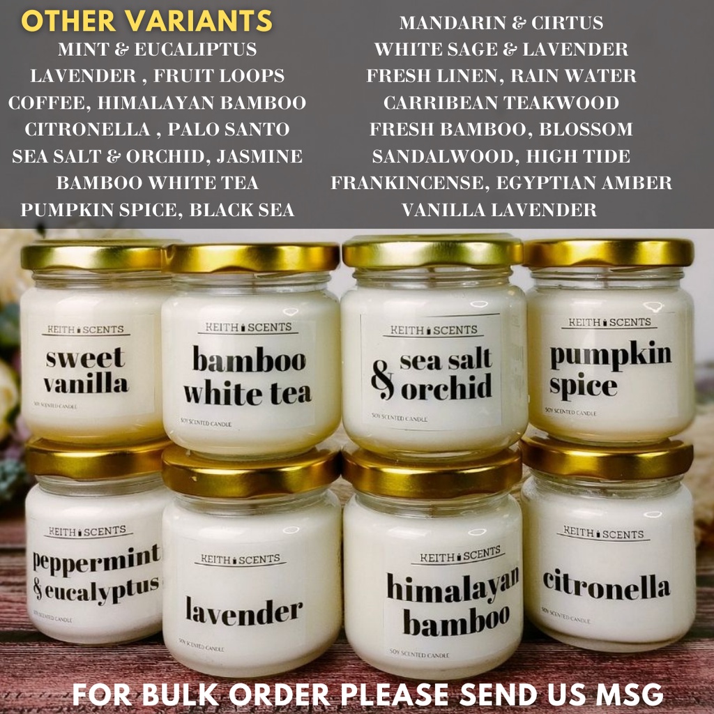 Scented candles shop flavors