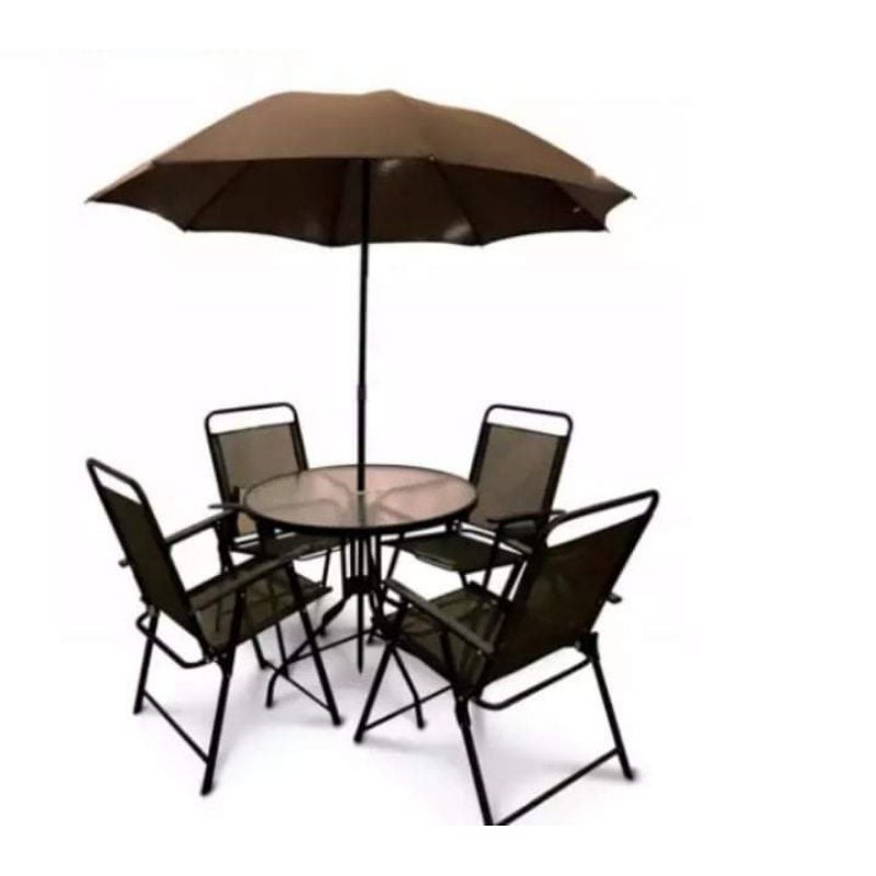 Table chairs discount and umbrella set