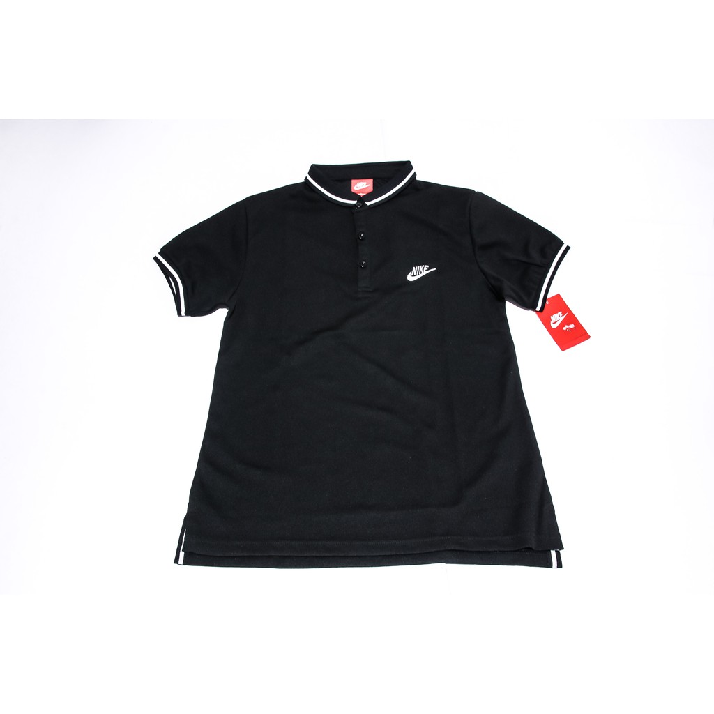 Nike black outlet polo