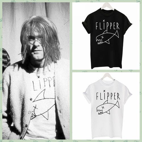 flipper Kurt cobain shirt unisex Premium tshirt Shopee Philippines