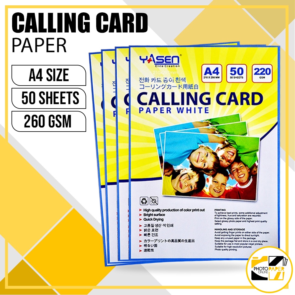 QUAFF Calling Card Paper (220/250GSM) - Comcard