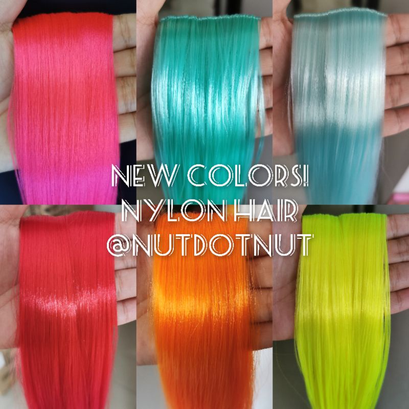 Spearmint Nylon Doll Hair for rerooting