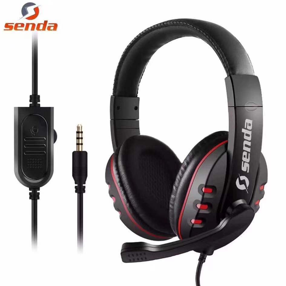 Senda Wired 3.5mm Gaming Headphones Noise Canceling Headset With