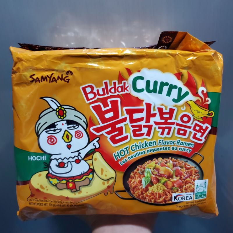 Curry Buldak Korean Spicy Hot Chicken Stir Fried Ramen Noodles