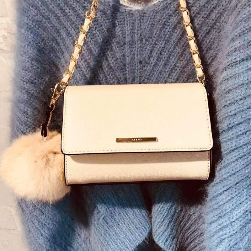 Aldo pink fur bag hot sale