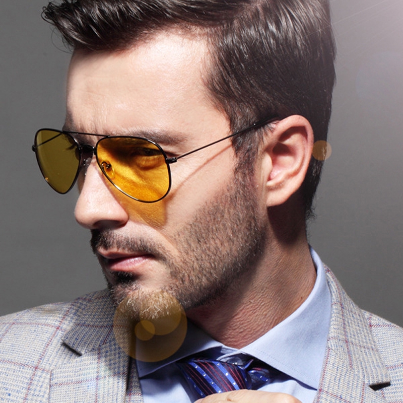 Mens yellow outlet frame sunglasses