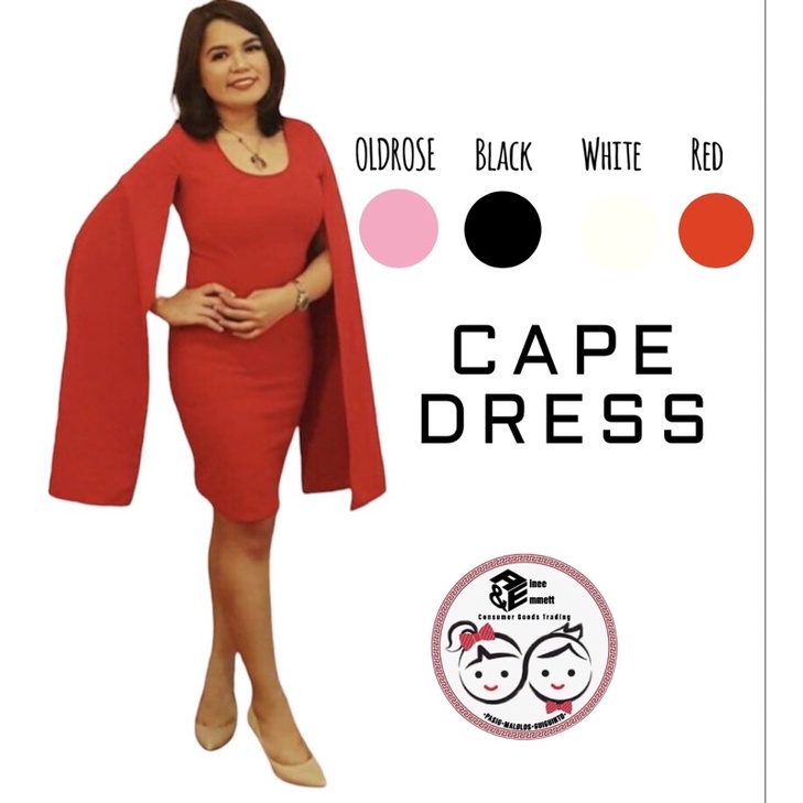 Casual hotsell cape dress