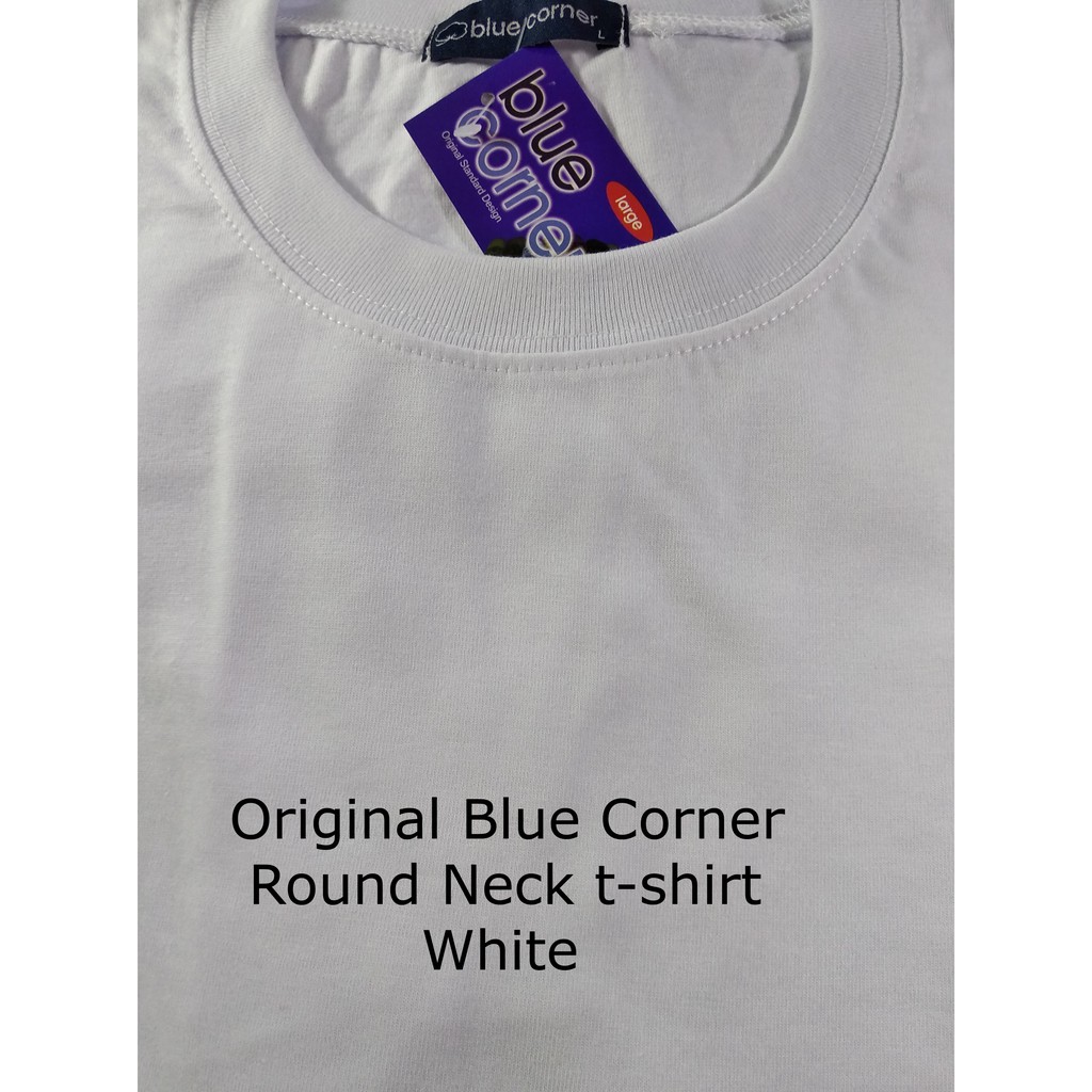 Blue corner sale white shirt price